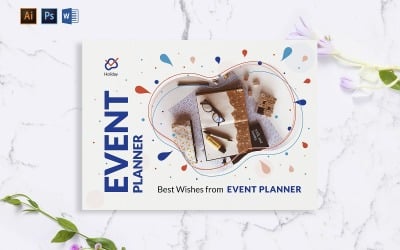 Creative Event Planner Greeting Card Template