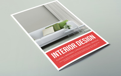 Minimal Bifold Interior Brochure Vorlage für die Unternehmensidentität