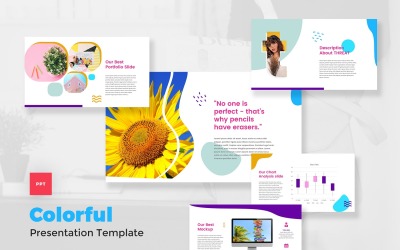 Colorful - Поп-арт шаблон PowerPoint