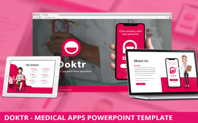 Doktr - Medizinische Apps Powerpoint-Vorlage