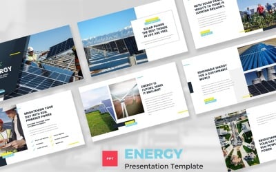 Energie - PowerPoint-Vorlage für erneuerbare Energien
