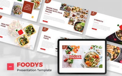 Foodys - Food Sjablonen PowerPoint presentatie