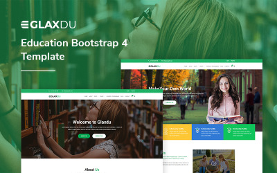 Glaxdu - Modello di sito Web Bootstrap4 per l'istruzione