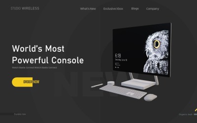 Modernes Design PowerPoint-Vorlage-Microsoft Computer