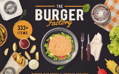 Бар Burger - Сцена та продукт для створення макету