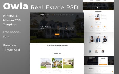 Owla Estate - PSD шаблон недвижимости