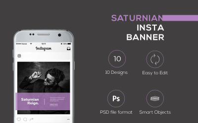 Saturnian - 10 Templates for Social Media Banners