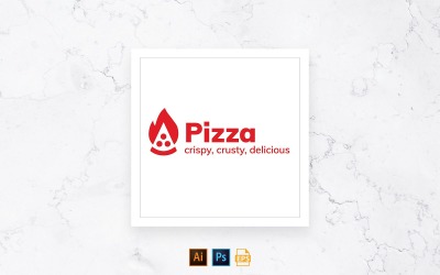 Gebrauchsfertige Pizza-Logo-Vorlage