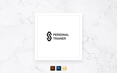 Gebruiksklare persoonlijke trainer-logosjabloon