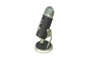 Micrófono de grabación profesional modelo 3D