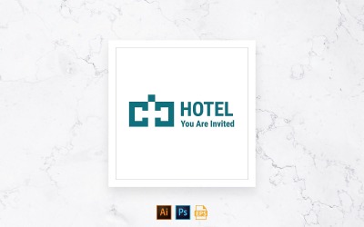 Modèle de logo d&amp;#39;hôtel prêt à l&amp;#39;emploi