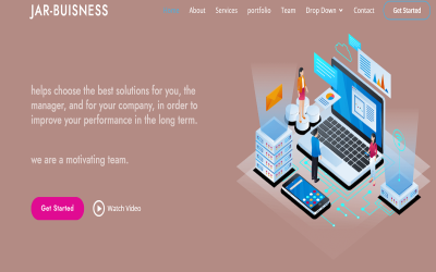 Modèle de page de destination Jar-Business