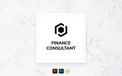 Modello di logo per consulente finanziario pronto per l&amp;#39;uso