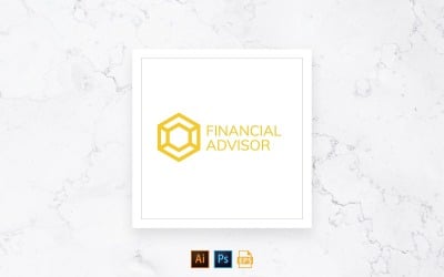 Modelo de logotipo de consultor financeiro pronto para usar