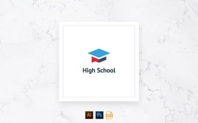 Modelo de logotipo de cursos online pronto para usar