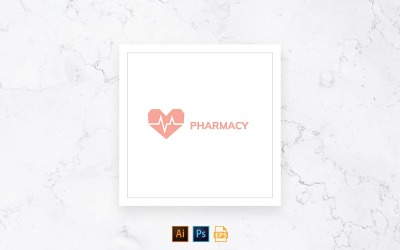 Modelo de logotipo de farmácia pronto para uso