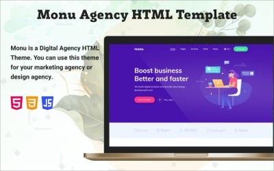 Plantilla de sitio web HTML para agencia de negocios Manu