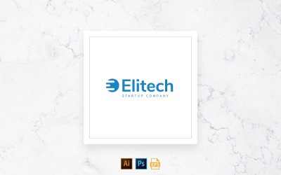 Připraveno k použití Tech Startup Logo Šablona