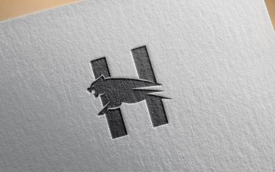 Tiger Harf H Logo Şablonu