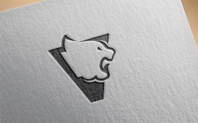 Tiger Letter V Logo Template