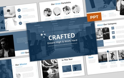 Crafted - Modello PowerPoint per affari creativi ed eleganti