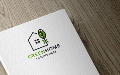 Grüne Home Logo Vorlage