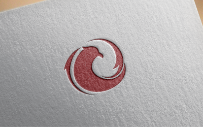 Modèle de logo Eagle Circle