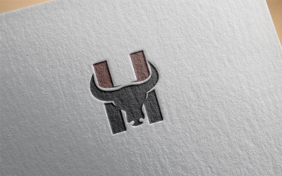 Písmeno H Buffalo Logo šablona