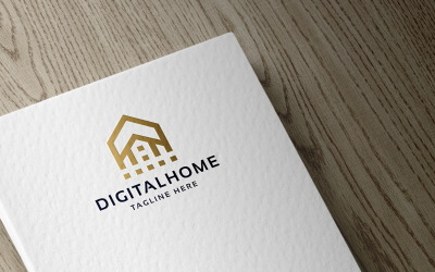 Plantilla de logotipo de Digial Home