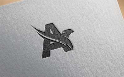 Szablon Logo Orzeł litery A