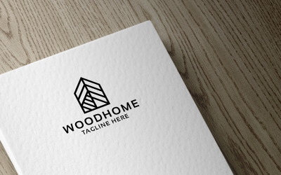 Wood Home Logo template