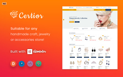 Certior - klenotnictví Elementor WooCommerce téma
