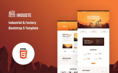 Induste - Industrial and Factory Bootstrap 5 Webbplatsmall
