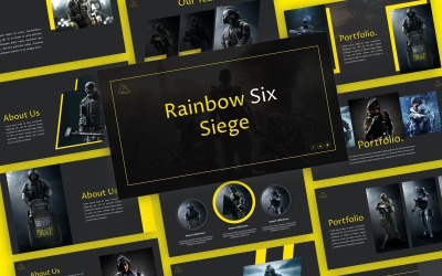 Rainbow Six Siege - PowerPoint-sjabloon voor de presentatie van games