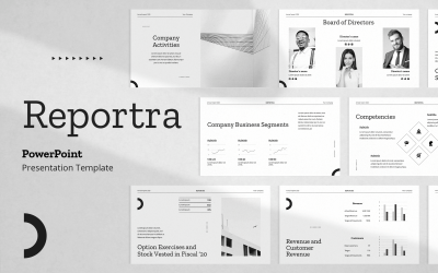 Reportra - PowerPoint-Präsentationsvorlage für den Jahresbericht