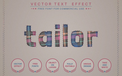Tailor - Editable Text Effect,  Font Style Graphic Illustration