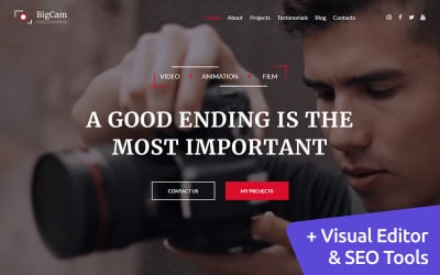 Videographer Premium Moto CMS 3 Website Design