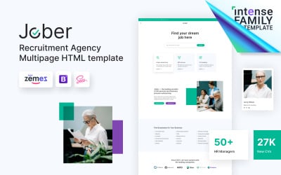 Jober - Modello di sito web HTML5 per agenzie di reclutamento