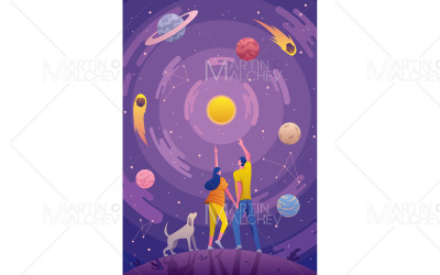 Astrologie Astronomie Hintergrund Illustration