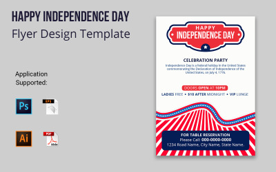 Holiday USA Independence Day Brochure Design Corporate identity template