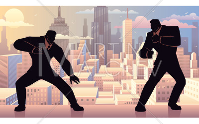 Ilustración del concepto de competencia empresarial