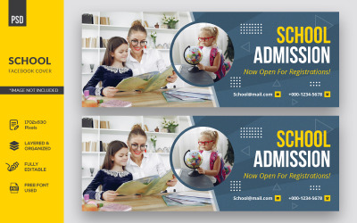 Minimalist Banner School Facebook Timeline Cover Social Media