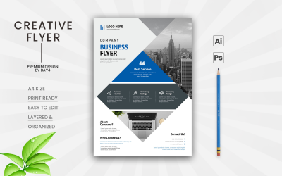 Шаблон фирменного стиля Creative Business Flyer