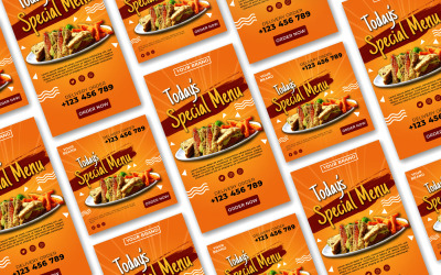 Special Menu Instagram Post och Story Social Media