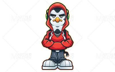 Cool Penguin Swag İllüstrasyon