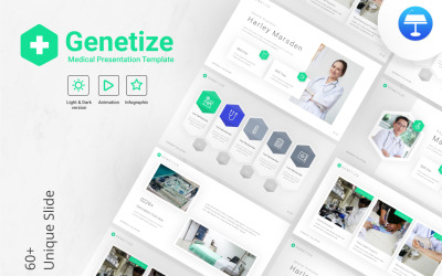 Genetize medische moderne keynote presentatiesjabloon