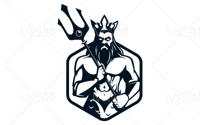 Illustrazione del logo di Dio Poseidone