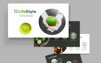Vita - Modelo do Apresentações Google para alimentação e nutrição orgânica, estilo de vida