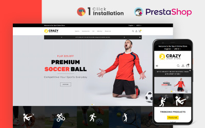 Őrült sportáruház PrestaShop téma