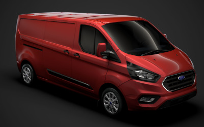 Modelo 3D Ford Transit Custom L2H1 2020